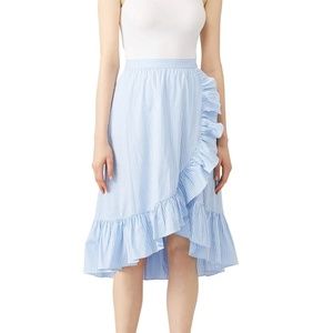 Powder blue ruffle skirt